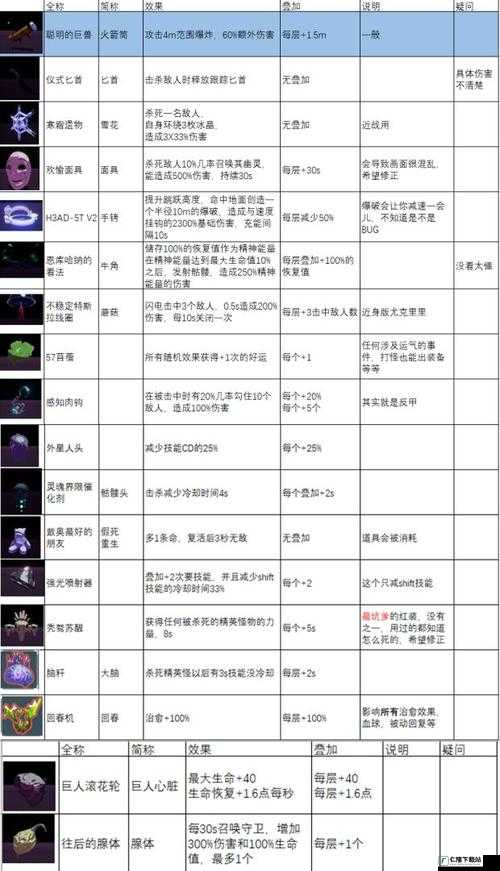 雨中冒险2道具大全：所有道具作用介绍？