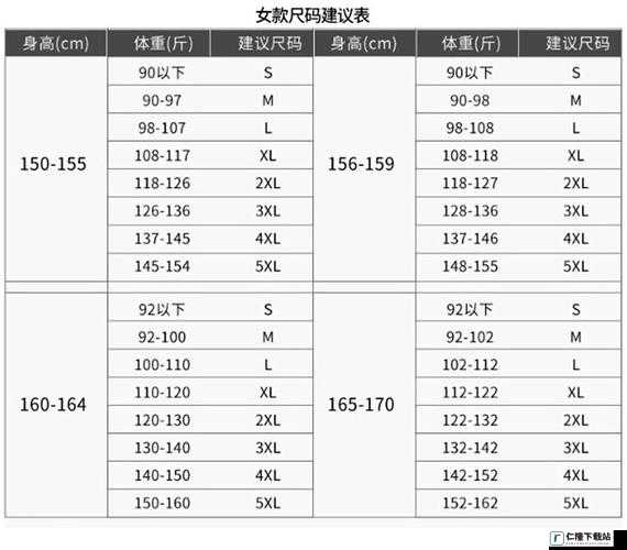 国产尺码和欧洲尺码表 2024：精准对照指南